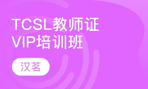 上海TCSL国际汉语教学能力证书VIP班