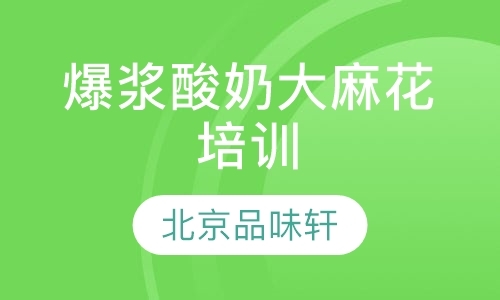 北京爆浆酸奶大麻花培训