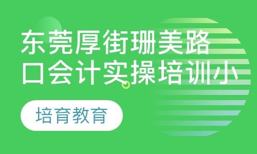 东莞会计手工帐培训班