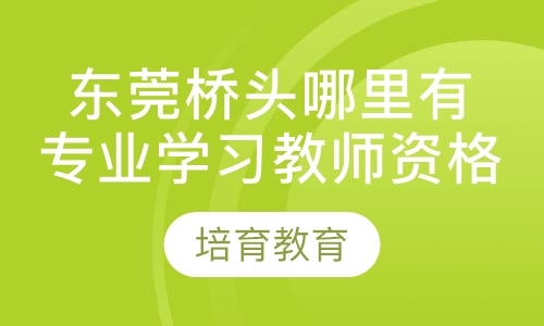 东莞桥头哪里有专业学习教师资格证的机构？