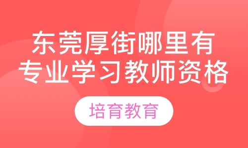 东莞考小学教师资格证培训机构