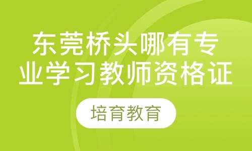 东莞桥头哪有专业学习教师资格证的机构？