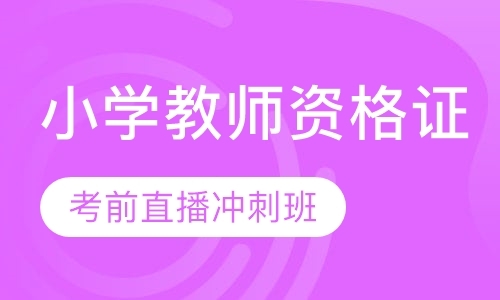 小学教师资格证考前直播冲刺班