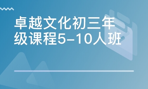 卓越文化初三年级课程5-10人班